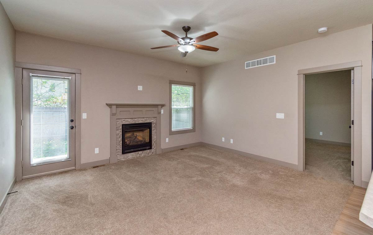 3806 Marigold Drive - Townhome for Rent - living room with fireplace